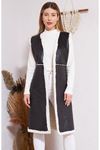Kadın Içi Suni Kürklü Suni Deri Yelek