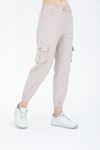 Kadın Jogger Rahat Kalıp Paça Lastikli Gabardin Pantolon