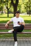 Erkek Beli Paçası Lastikli Esnek Kargo Cep Siyah Jogger Pantolon