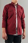 Erkek Slim Fit Çift Cepli Kot Gömlek