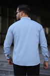 Erkek Slim Fit Çift Cepli Kot Gömlek