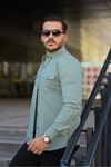 Erkek Slim Fit Çift Cepli Kot Gömlek