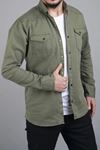 Erkek Slim Fit Çift Cepli Kot Gömlek