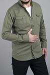 Erkek Slim Fit Çift Cepli Kot Gömlek