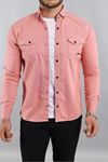Erkek Slim Fit Çift Cepli Kot Gömlek