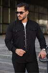 Erkek Slim Fit Çift Cepli Kot Gömlek