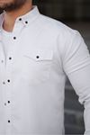 Erkek Slim Fit Çift Cepli Kot Gömlek