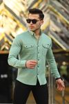 Erkek Slim Fit Scuba Gömlek