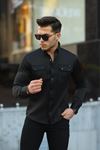 Erkek Slim Fit Scuba Gömlek