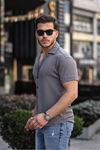 Erkek Yazlık Likralı Slim Fit Gömlek Yaka Kısa Kollu Gömlek