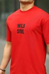 Erkek Wild Soul Baskılı Oversize Tshirt