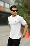 Erkek H Nakış Desenli Oversize Tshirt