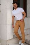 Erkek Yüksel Bel Bol Kesim Boru Paça Kot Pantolon Regular Fit Jean