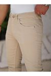 Erkek Yüksel Bel Bol Kesim Boru Paça Kot Pantolon Regular Fit Jean