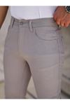 Erkek Yüksel Bel Bol Kesim Boru Paça Kot Pantolon Regular Fit Jean
