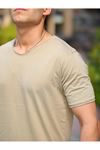 Erkek Oval Kesim Slim Fit Pis Yaka Salaş T- Shirt