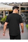 Erkek Oval Kesim Slim Fit Pis Yaka Salaş T- Shirt
