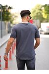 Erkek Oval Kesim Slim Fit Pis Yaka Salaş T- Shirt
