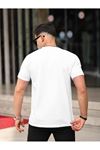 Erkek Slim Fit Waffle Kumaş Sıfır Yaka Nakışlı T-shirt