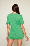 Kadın Kol Katlı Yırtmaçlı Salaş Oversize Tshirt