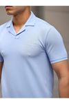 Erkek Slim Fit Waffle Kumaş Patlı ( V ) T-shirt