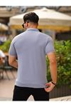 Erkek Slim Fit Waffle Kumaş Patlı ( V ) T-Shirt