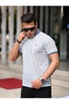 Erkek Kıvrılmaz Polo Yaka Cepsiz Slim Fit Desenli T-shirt