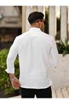 Cepsiz A Kalite Keten Slim Fit Gömlek