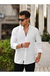 Cepsiz A Kalite Keten Slim Fit Gömlek