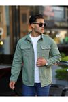Erkek Oversize Geniş Kesim Çift Cep Denim Ceket