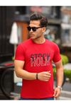 Stockholm Baskılı Sıfır Yaka T-Shirt