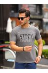 Stockholm Baskılı Sıfır Yaka T-Shirt