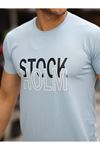 Stockholm Baskılı Sıfır Yaka T-Shirt