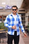 Erkek Kare Desen Polar Rahat Kalıp Gömlek