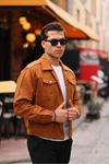 Erkek Oversize Rahat Mevsimlik Taba Kaşe Ceket