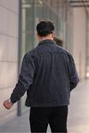 Çıtçıtlı Oversize Kot Ceket