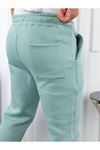 Erkek Beli Lastikli Şardonlu Jogger Mint Eşofman Altı