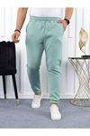 Erkek Beli Lastikli Şardonlu Jogger Mint Eşofman Altı