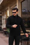 Yarım Fermuarlı Peluş Sweatshirt
