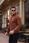 Yarım Fermuarlı Peluş Sweatshirt