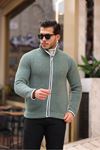Yan Cepli Tam Fermuarlı Peluş Sweatshirt