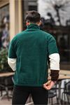Yarım Fermuarlı Üç Renk Polar Sweatshirt