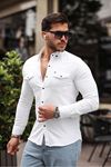Slim Fit Çıtçıtlı Çift Cep Kot Gömlek