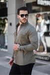 Slim Fit Çıtçıtlı Çift Cep Kot Gömlek
