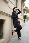 Belden Bağlamalı Kendinden Desenli Takım