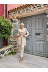 Belden Bağlamalı Kendinden Desenli Takım