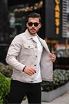 Erkek A Kalite Slim Fit Denim Kot Ceket