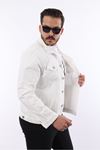 Erkek A Kalite Slim Fit Denim Kot Ceket