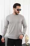 Erkek Kompakt Pamuklu Slim Fit Sweatshirt