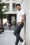 Erkek Bel Lastikli Düz Paça Jogger Antrasit Pantolon